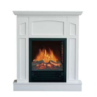 Flametec 750W/1500W White Electric Fireplace Heater US Stock  