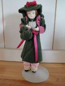 1984 Danbury Mint Porcelain Gibson Girl Doll Green Dres  