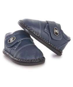 Papush Blue Leather Casual Walking Infant Shoes  