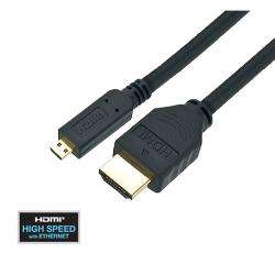 High Speed 1080P with Ethernet 3 foot Micro HDMI to HDMI Cable 