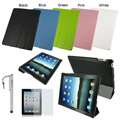 rooCASE 3 in 1 Ultra Slim Leather Smart Case Bundle for iPad 2