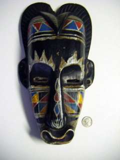 antique african mask handcolored absolutely killer LOOK  