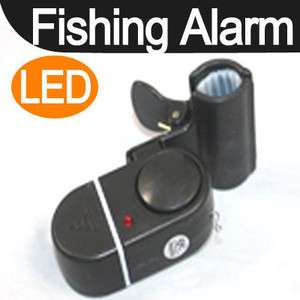 LED Light Electronic Fish Bite Strike Alarm Bell Alert Clip On Fishing 