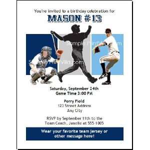  Tampa Bay Rays Colored Birthday Party Invitation 