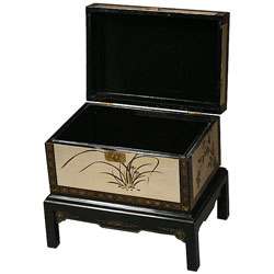 Gold and Black Asian Standing Storage Chest/ Trunk  