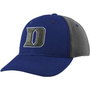   Charcoal Duke Blue Structured Endzone Flex Hat