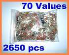 1100pcs Ceramic Capacitor Assortment 70 Values 0.5pF~104pF  