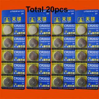 20 X TIANQIU CR2032 BR2032, 2032, 3V LITHIUM BATTERIES  