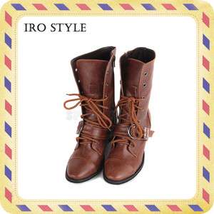 iro style] Military style Walker boots (Black, Brown)  