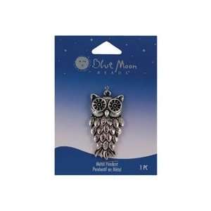  Blue Moon Metal Pendant 1/pkg owl/antique Silver 3 Pack 
