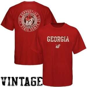  Georgia Bulldogs Red Gameday Vintage T shirt Sports 