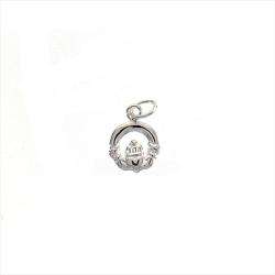 Sterling Silver Irish Claddagh Love and Friendship Charms (Pack of 2 