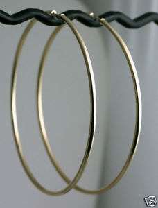 COUTURE 3 BIG 14k Yellow Gold Endless Hoop Earrings 2m  