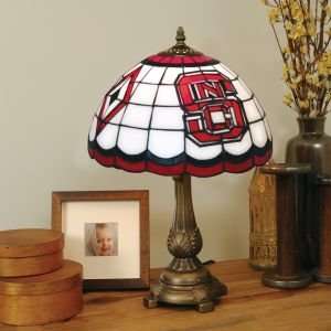  N.C. STATE WOLFPACK LOGOED 20 IN TIFFANY STYLE TABLE LAMP 