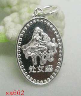 925 Sterling Silver Magic 12 Astrology Jewelry Pendants  