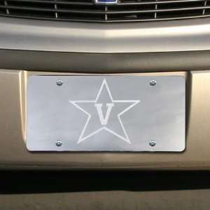  Vanderbilt Commodores Silver Mirrored Team Logo License 