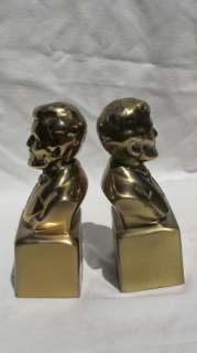 ABRAHAM LINCOLN BRASS BOOKENDS  