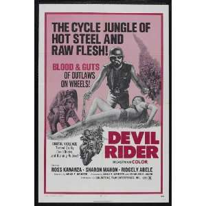 Devil Rider Poster 27x40 Sharon Mahon Ridgely Abele Johnny Pachivas 