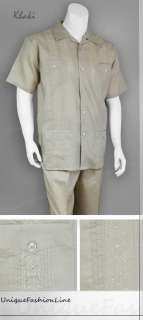 Milano Moda Summer / Spring Mens Casual Linen Walking Suit Set 2812 