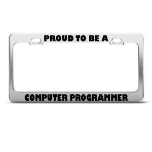 Proud To Be A Computer Programmer Career Profession license plate 