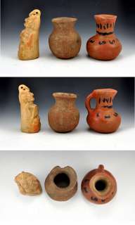   Earthenware Pieces Figure/Pot/Jug Pre Columbian? Early Americas  
