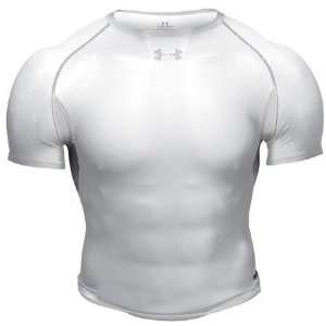  Under Armour 0141 Metal Heat Gear Full T Shirt   White 
