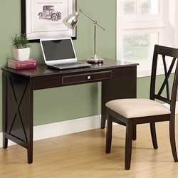Cappuccino Birch Veneer 2 piece Desk and Chair Set  