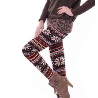   Knitted Colorful Lace Leggings Tights Pants Casual Comfortable O