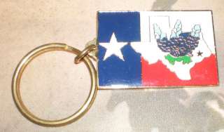 TEXAS Keychain Key Chains of a Texas FLAG & BLUEBONNETS  