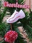 cheerleader pom poms red white christmas tree ornament returns 