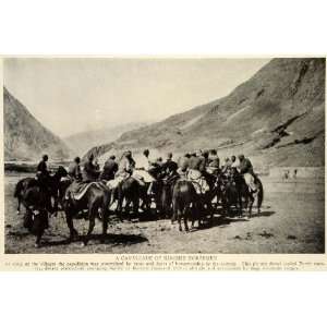  1929 Print Cavalcade Kirghis Horsemen Pamir Expedition 