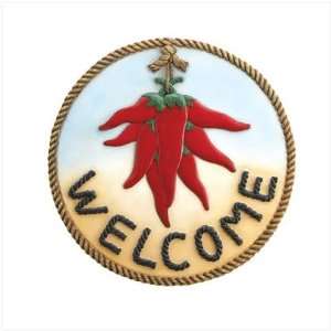 Southwest Red Chile Ristra Welcome Plaque   Aspen Country Store 