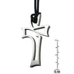 Stainless Steel Abstract Cross Design Necklace  
