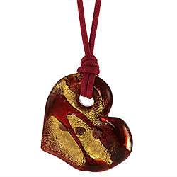 Genuine Murano Glass Heart Pendant  
