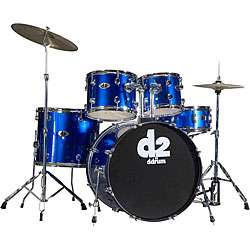 DDrum D2 Beginner 5 piece Police Blue Drum Set  