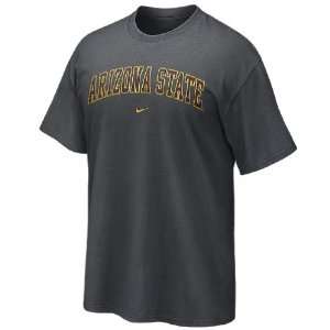 Nike Arizona State Sundevils Charcoal Classic Arch T Shirt  