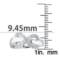 Sterling Silver Diamond Accent Infinity Design Ring  