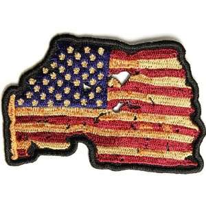  Vintage American Flag Patch, 3x2 inch, small embroidered 
