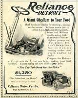 1905 RELIANCE Motor Car AD. 16 20 Actual HP  