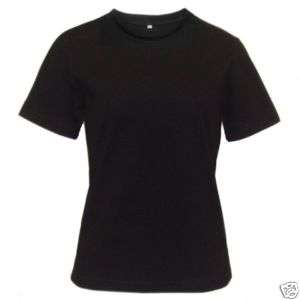 Plain/Blank New Womens Black T shirt ,Size S M L XL  