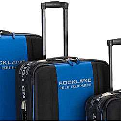 Rockland Polo Equipment Blue/Black 4 piece Luggage Set  