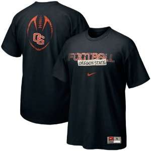  Nike Oregon State Beavers Black Team Issue T shirt Sports 