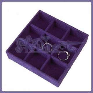 Suede VINTAGE Purple HIGH QUALITY Jewelry Box Storage  