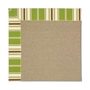  Capel Zoe Sisal 1995 Green Stripe Rectangle   12 x 15 