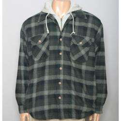 Field & Stream Mens Quilted Flannel Hooded Jacket  
