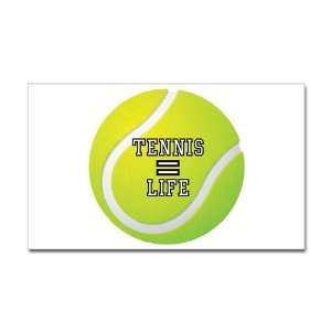  Sticker (Rectangle) Tennis Equals Life 