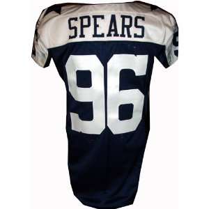  Marcus Spears #96 Cowboys Game Issued Navy Jersey(Size 48 