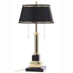French Goldplated Marble Base Table Lamp  