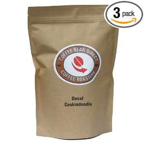 Coffee Bean Direct Decaf Cookiedoodle Flavored, Whole Bean Coffee, 16 