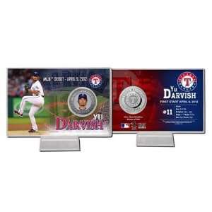  Yu Darvish MLB Debut Texas Rangers Silver Coin Card 